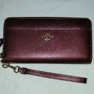 Coach Shimmering Purple Wristlet